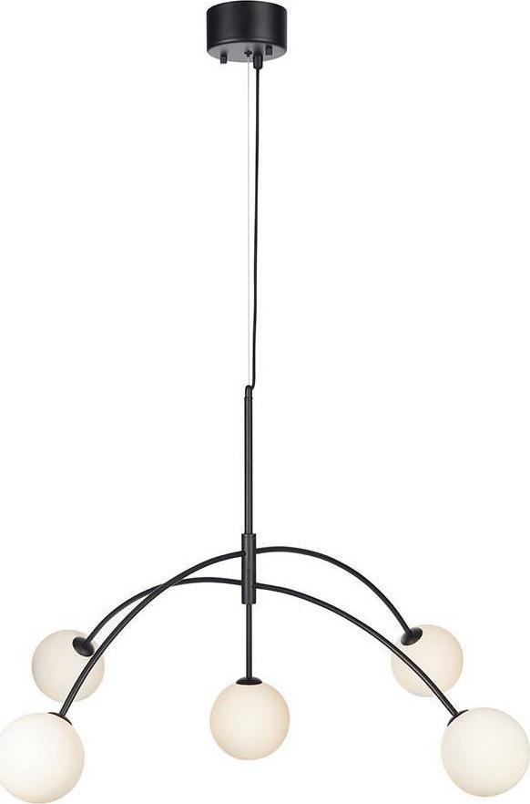 Lampa wisząca Markslojd HEAVEN Pendant 5L Black/Opal (107560) Markslojd - żyrandol