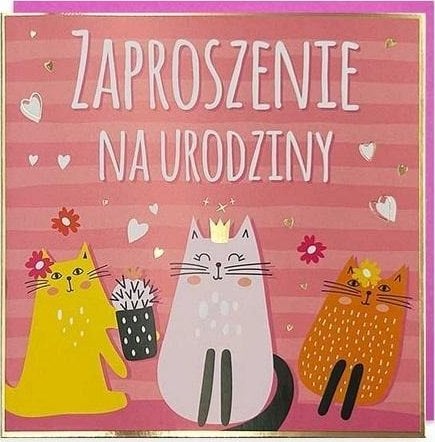 Zaproszenie Urodziny 5szt