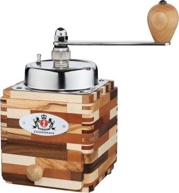 Młynek do kawy Zassenhaus Młynek Zassenhaus Montevideo do kawy z korbką, 18x10x10 cm, poj.50 g, drewno mieszane i stal
