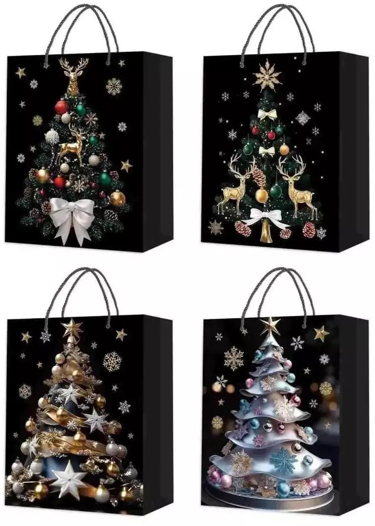 Torebka prezentowa M Boże Narodzenie platera mix