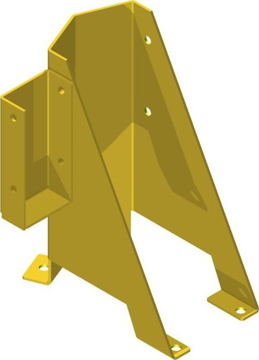 Metal/Emtul Stalowa osłona z uchwytem na belkę ochronną