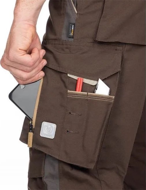 Ardon ARDON URBAN+ - Spodnie ogrodniczki ARDONURBAN+ khaki skrócone - brązowy H6460 S