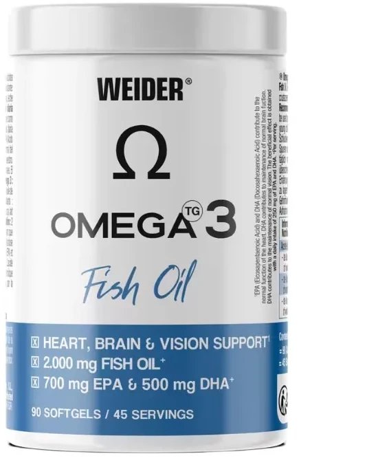 Weider - Omega 3 Olej Rybny, 2000mg, 90 softgels