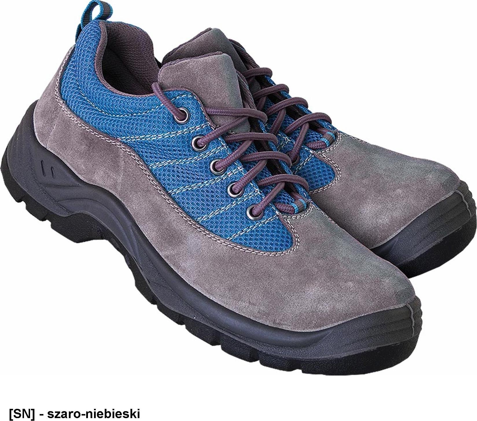 R.E.I.S. BRXREIS_SN - welurowe półbuty ze stalowym podnoskiem 36