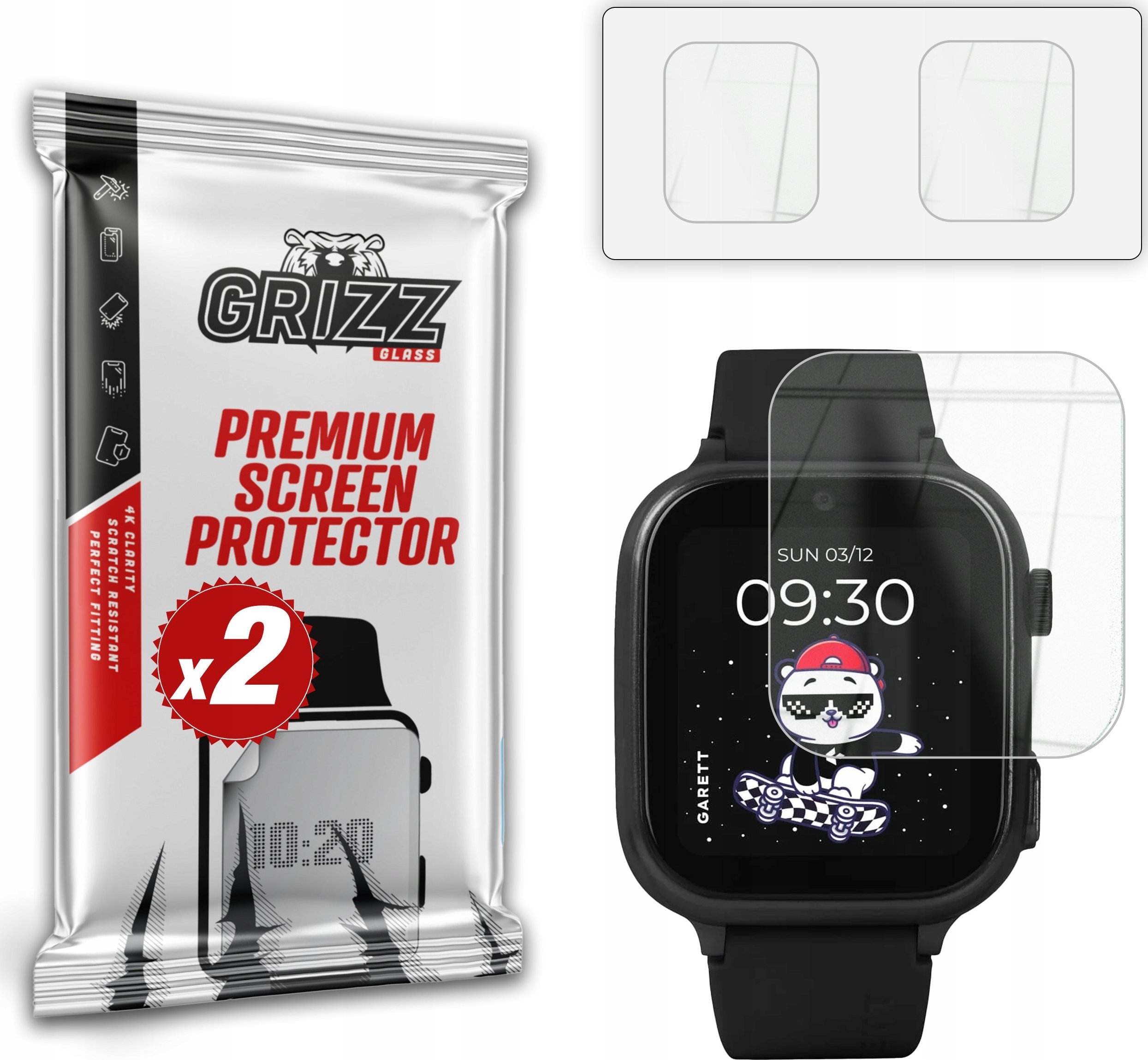 Szkło hybrydowe GrizzGlass HybridGlass do Garett Kids Cute 2 4G