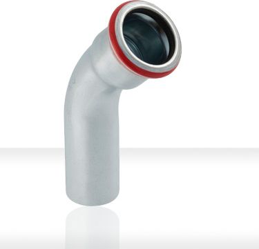 Geberit Kolano jednokielichowe Mapress C-Stahl 45° 108mm (20711)