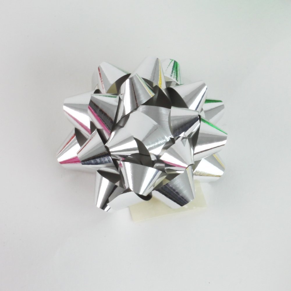 Fastima Rozetka KOKARDA do prezentów 6,5cm Srebrna 2 K8