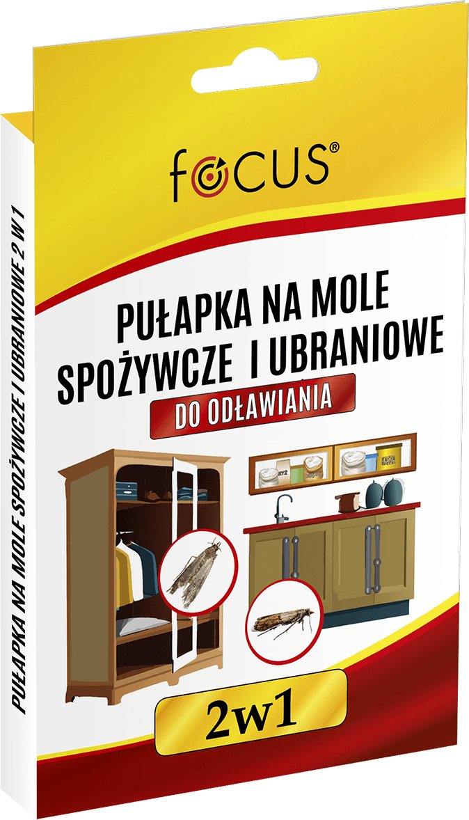 Pułapka na mole spożywcze i ubraniowe 2w1 2 sztuki Focus