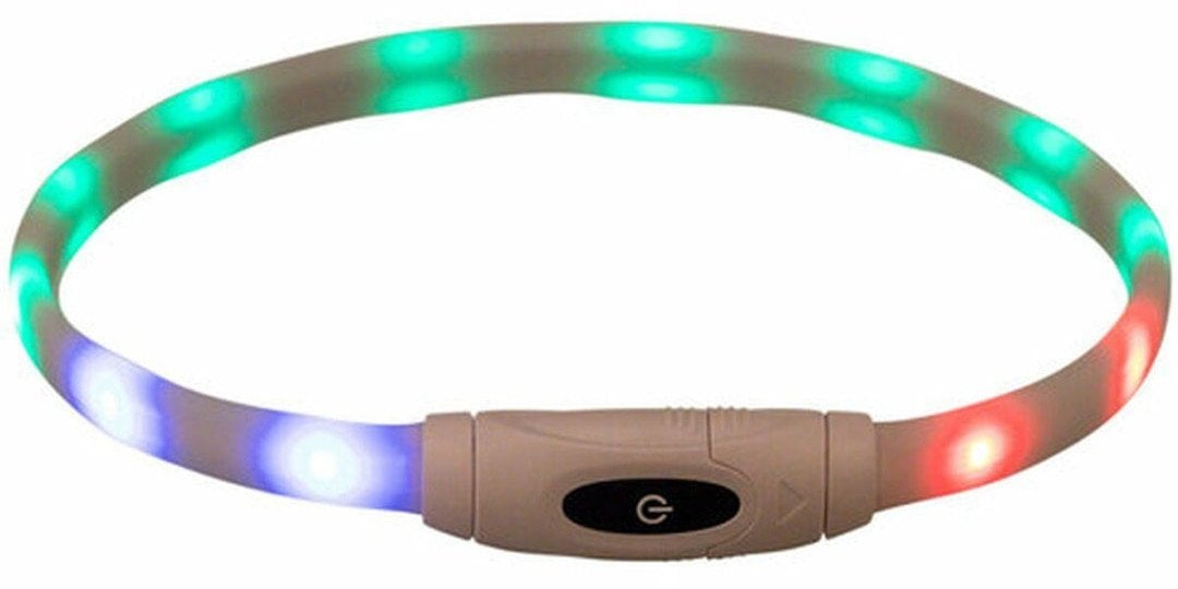 Obroża LED dla zwierząt Trixie Wielokolorowy Silikon Plastikowy