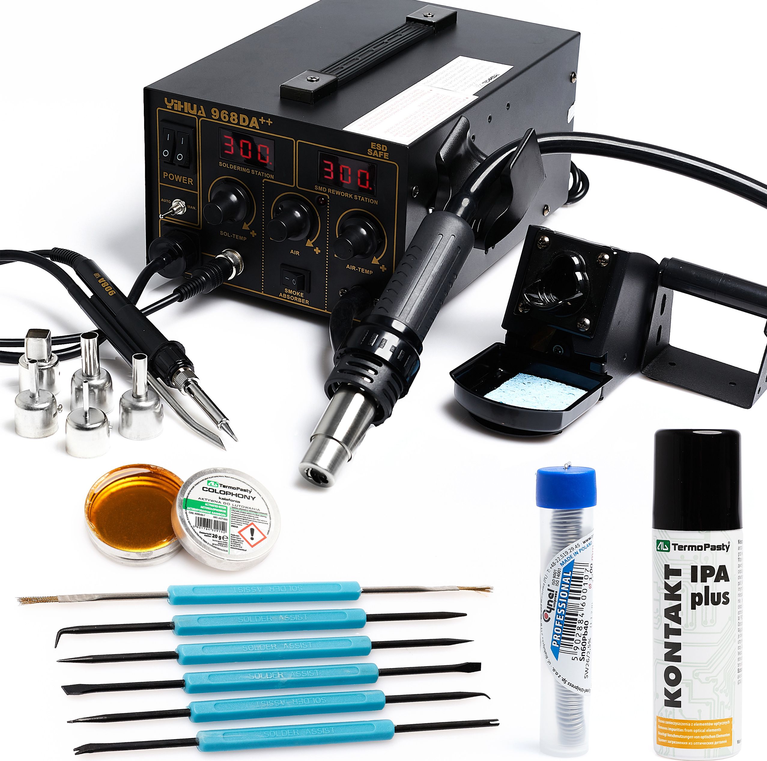 Techrebal Stacja lutownicza 968DA++ + KIT 17