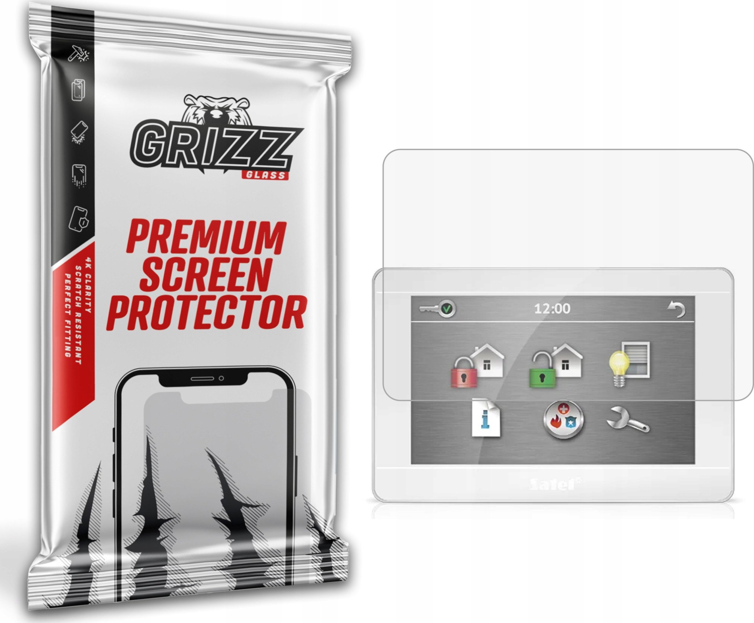 GrizzGlass Folia matowa GrizzGlass PaperScreen do manipulatora alarmowego Satel INT-TSH-WSW 7"