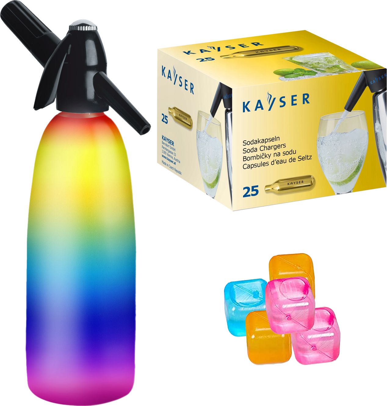 Saturator Art Quick Soda + 25 naboi CO2 Wielokolorowy