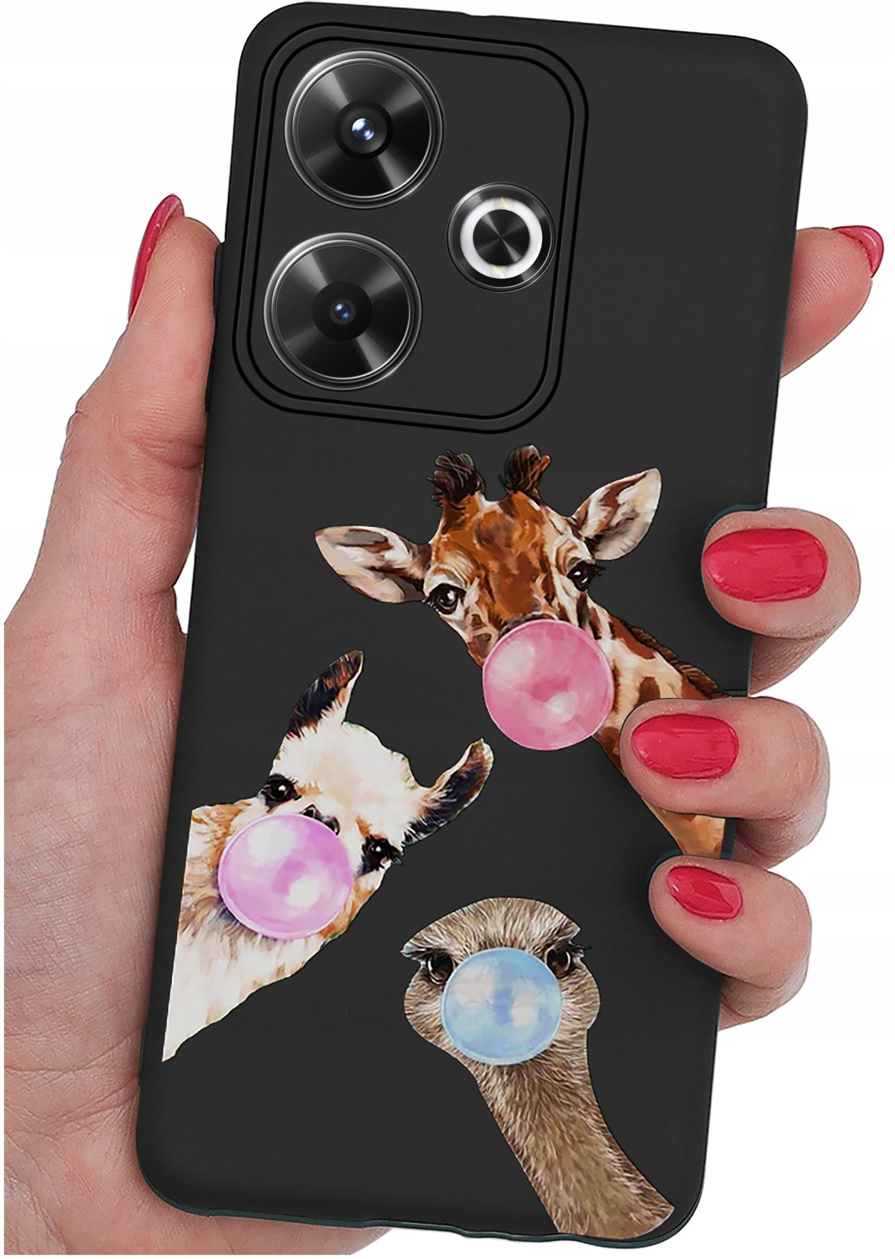 Etui do Xiaomi Redmi 13 4G WZORY |SILIKONOWE MATT CASE + SZKŁO 9H