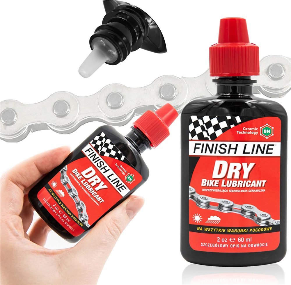 Finish Line Olej do łańcucha Finish Line Dry Lube 60 ml, Non-Stic Ceramic, z azotkiem boru