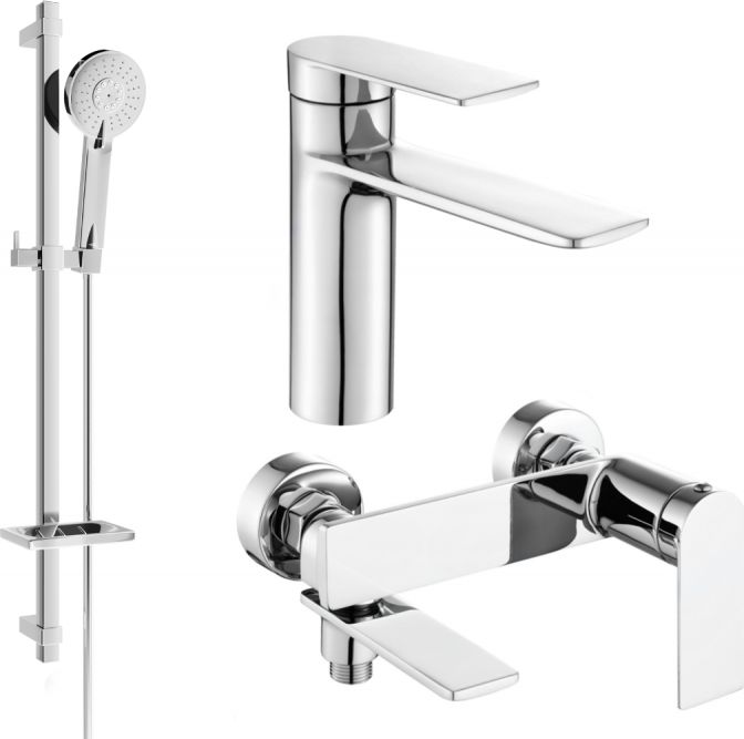 Mexen Mexen Zero DQ40 zestaw wannowy, chrom - 71103DQ40-00