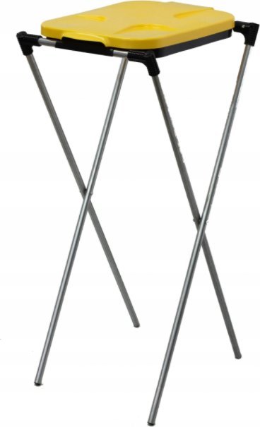 Kosz na śmieci Pako Stojak do segregacji odpadów (1-stanowiskowy) żółty - DREWMET