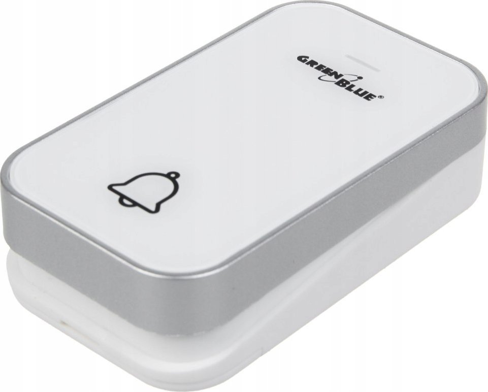 GreenBlue Nadajnik dzwonka kinetyczny bezprzewodowego GreenBlue, bezbateryjny, biały, zasięg do 200m, IP44, GB158 W