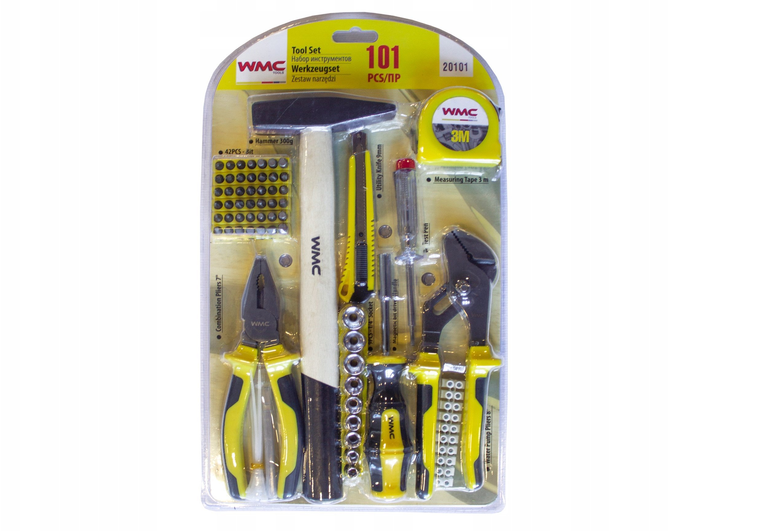WMC ZESTAW NARZĘDZIOWY 101EL KLUCZE WKRĘTAKI BITY