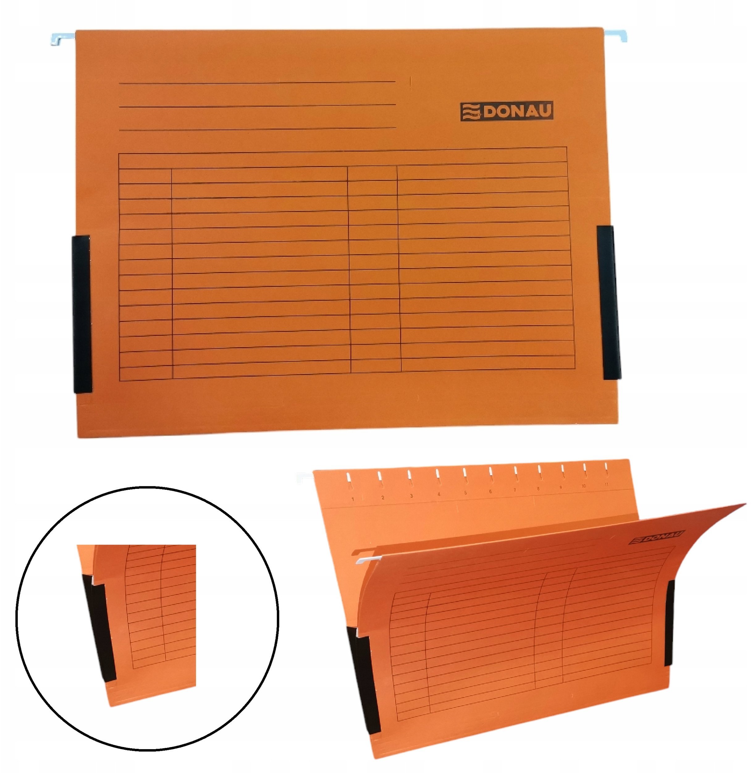 Donau Teczka zawieszana A4 (z bokami) pomarańczowa