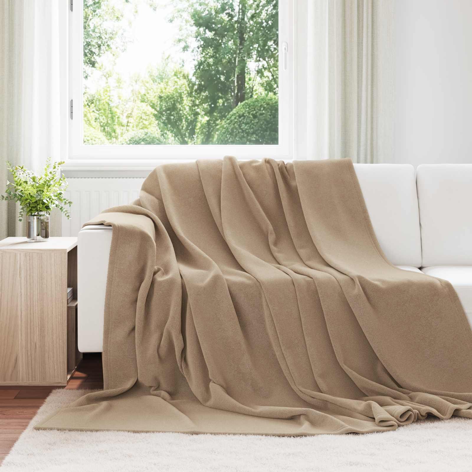 vidaXL Koce narzutowe 6 pcs Camel 220 x 240 cm Polar