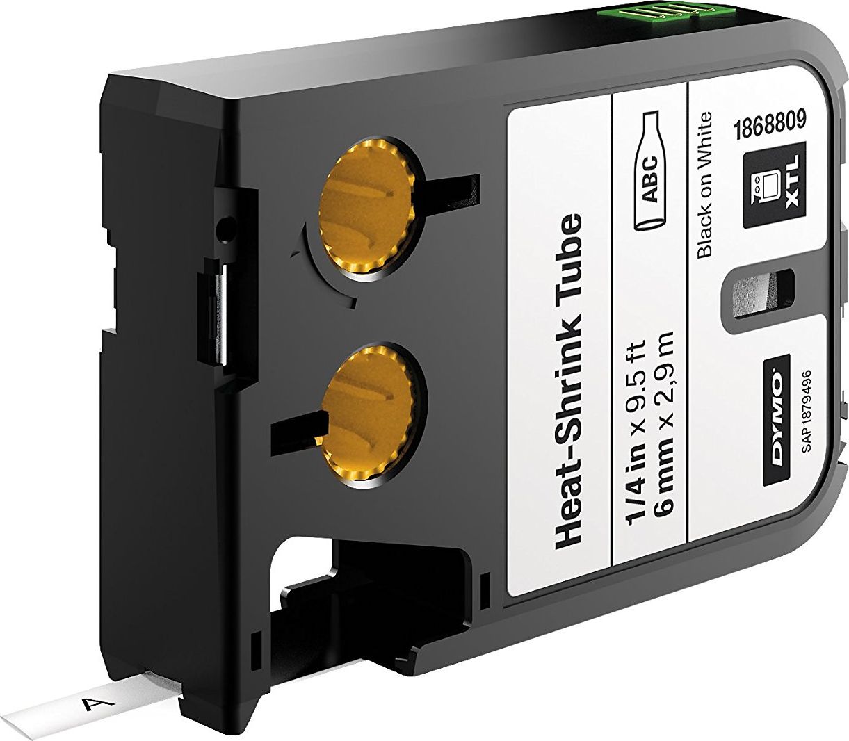 Dymo Taśma DYMO XTL 2,7m rurki termokurczliwej ciągłej (6 mm) na kabel o Min. 1.18mm Max. 3.8 mm, czarny na białym, 1868809