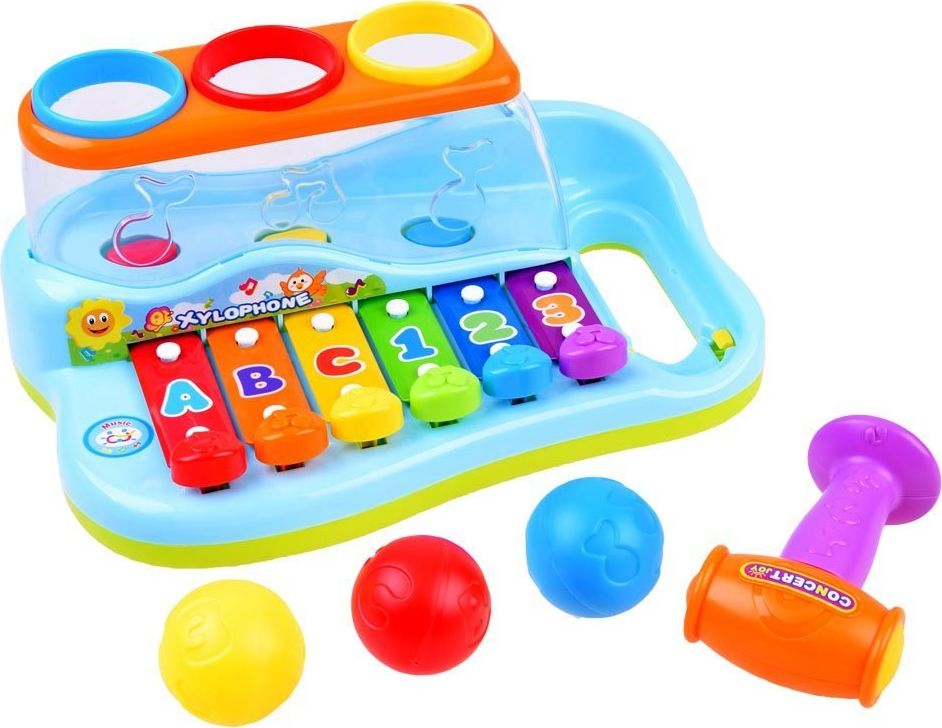 HOLA EDUKACYJNE CYMBAŁKI + piłeczki i młotek IN0001