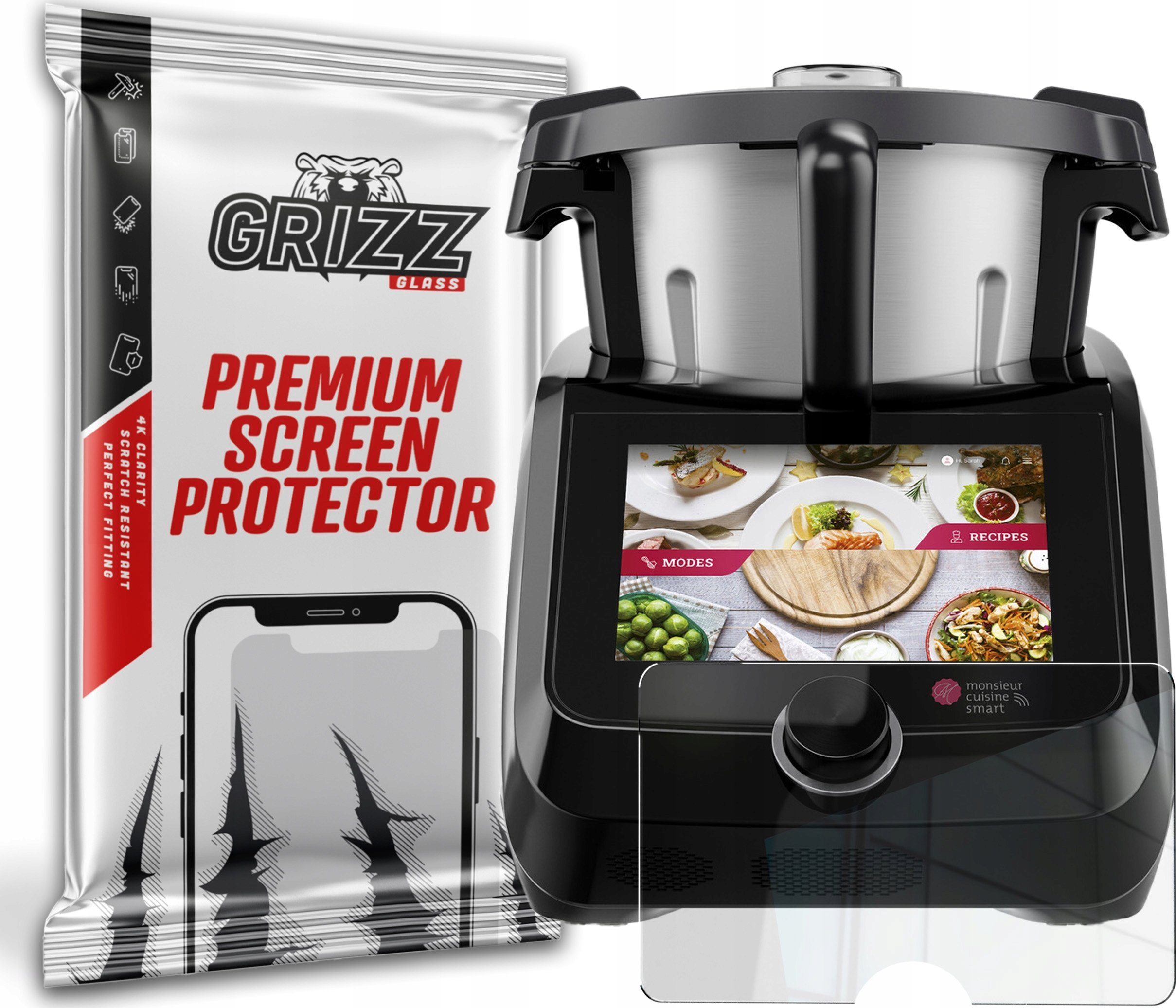 GrizzGlass Szkło hybrydowe GrizzGlass HybridGlass do Monsieur Cuisine Smart Lidlomix 2022