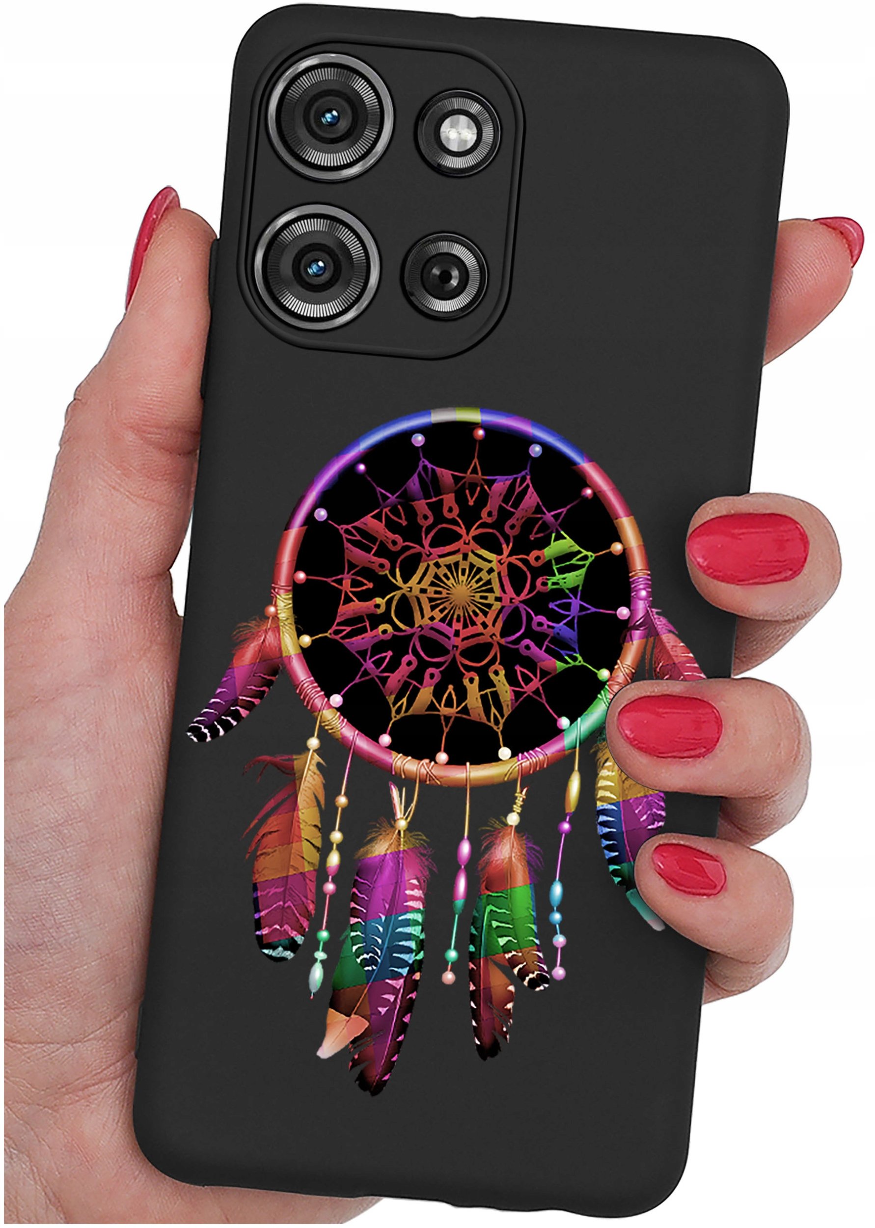 Etui do Motorola G75 5G | WZORY | SILIKONOWE MATT SZKŁO 9H