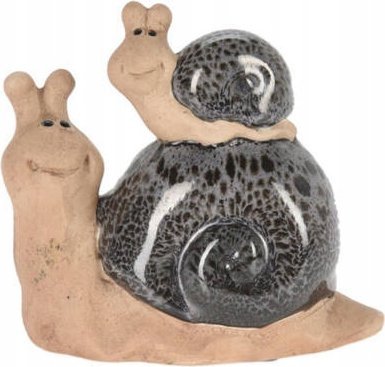 ProGarden Figurka ślimak, dekoracja ogrodowa, 10 x 11 cm