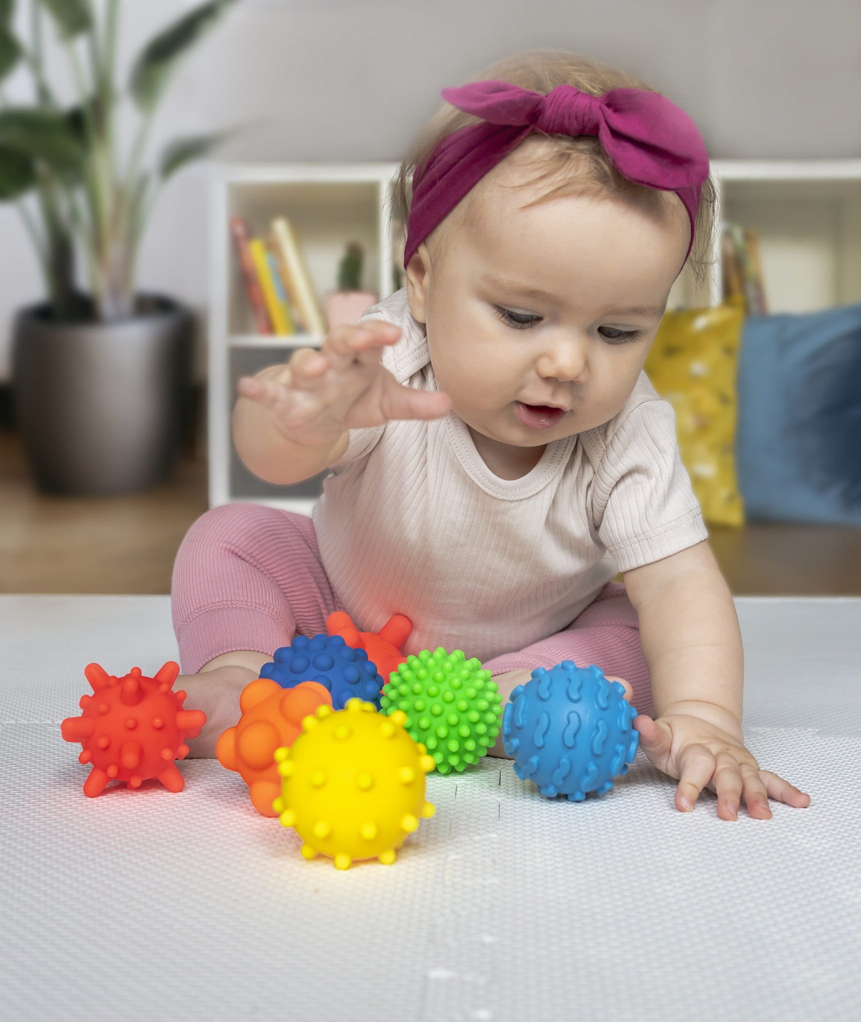 Tullo Piłeczki sensoryczne 8szt Bez dziurki 419 74194