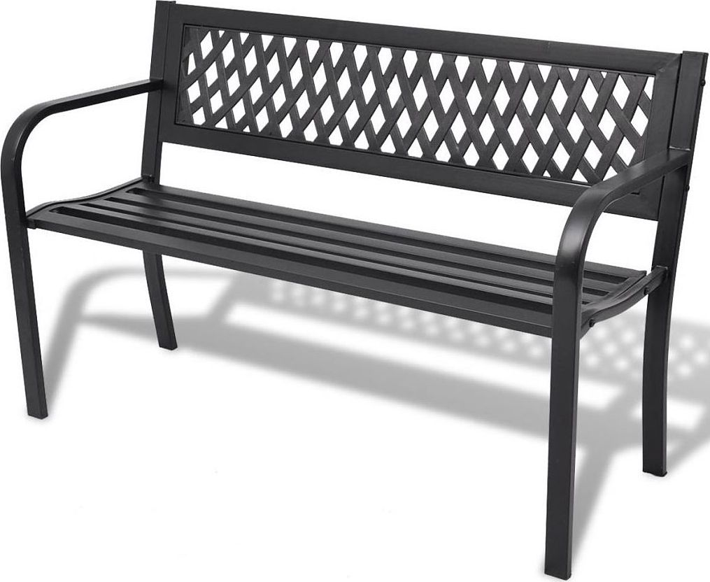 Elior Metalowa ławka ogrodowa Cald - czarna