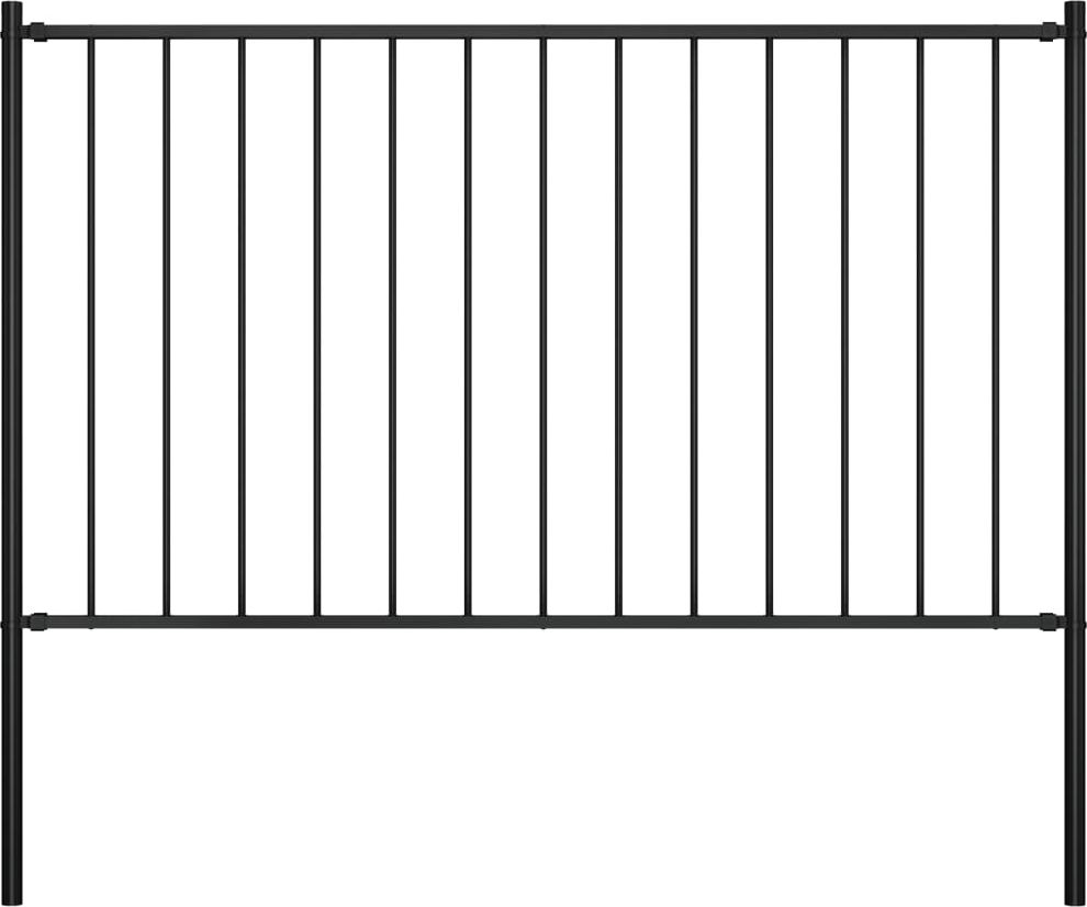 vidaXL Panel ogrodzeniowy ze słupkami, kryta proszkowo stal, 1,7x1 m