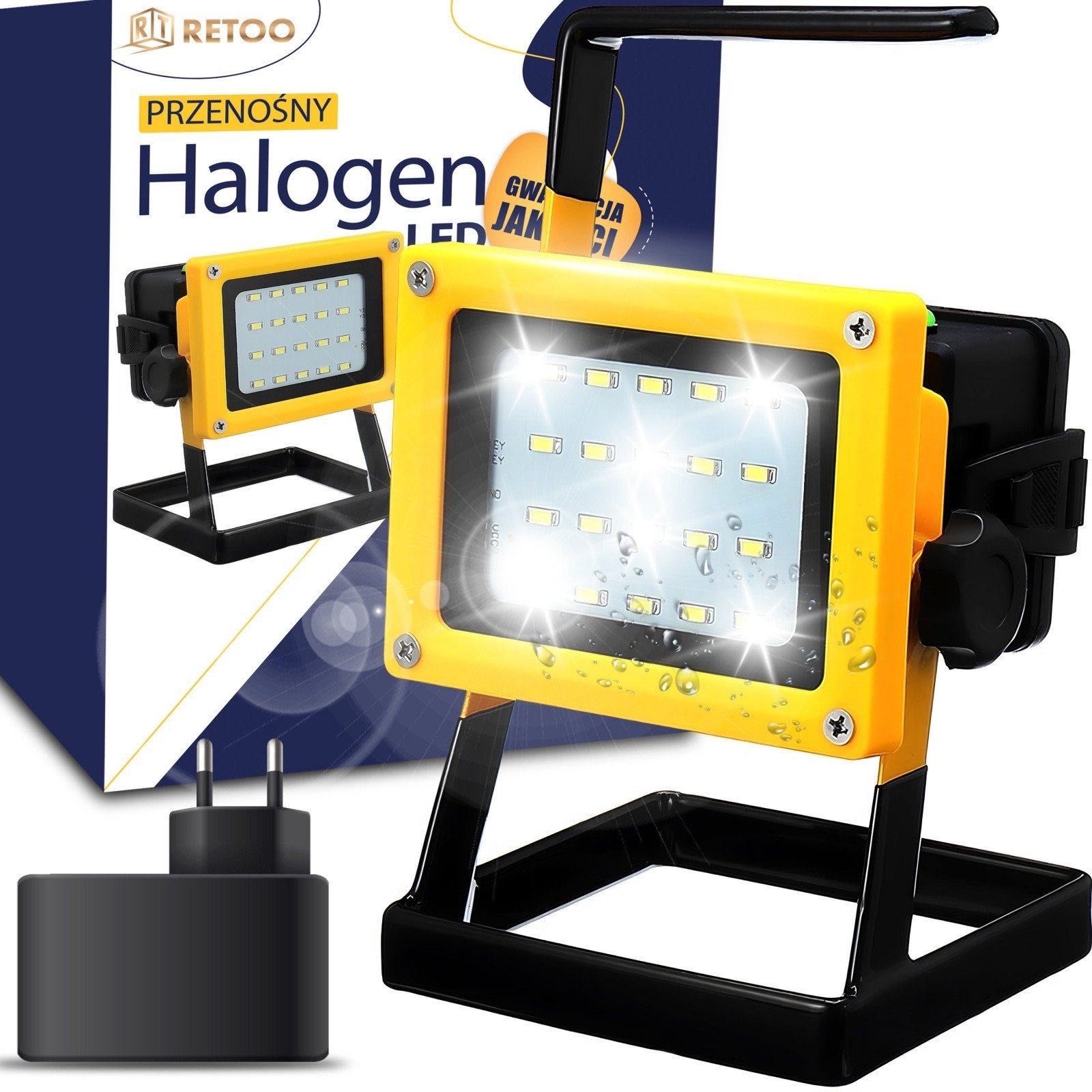 Halogen reflektor akumulatorowy warsztatowy LED 30 W Halogen reflektor akumulatorowy warsztatowy LED 30 W