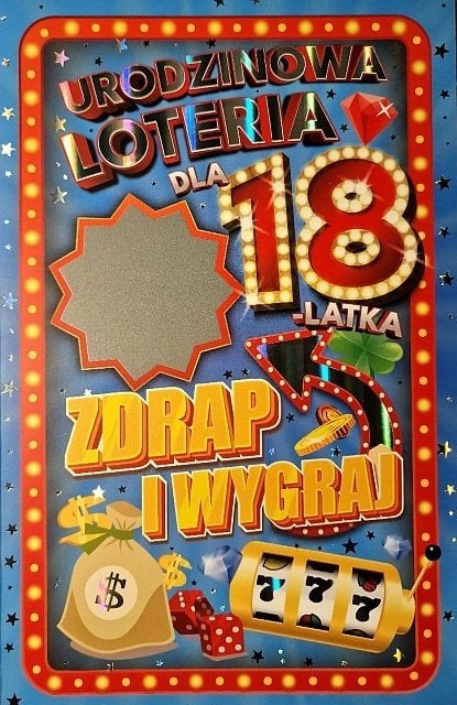 Teka Karnet Urodziny 18 męskie