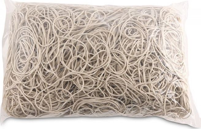 Office Products Gumki Recepturki Office Products, Średnica 60Mm, 1,5X1,5Mm, 60% Kauczuku, 1000G, Zgrzewka, Białe