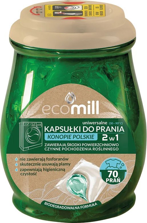 Ecomill kapsułki do prania polskie konopie 70 szt