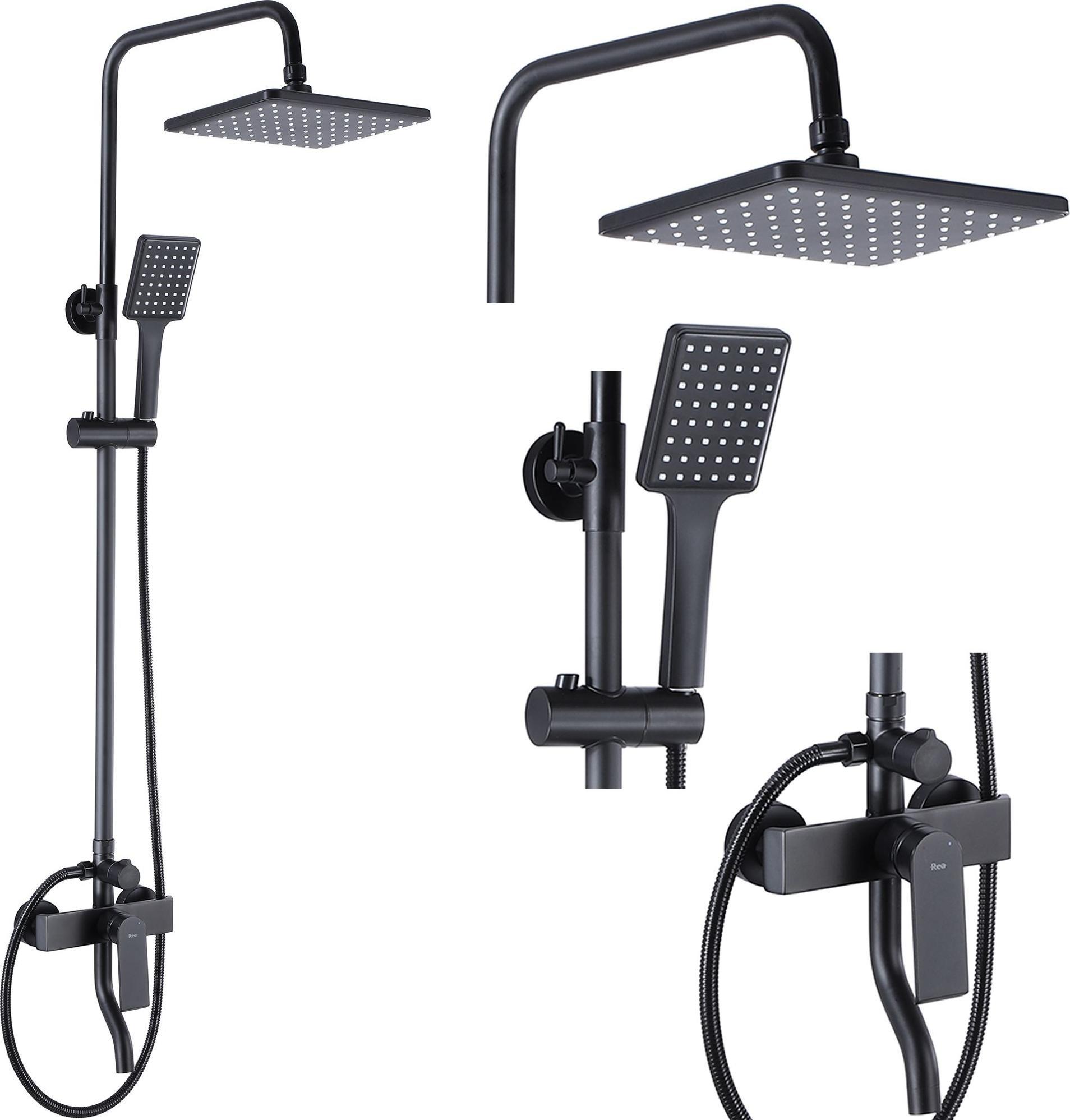 Zestaw prysznicowy Rea Rea Zestaw Prysznicowy Natryskowy REA HASS Black