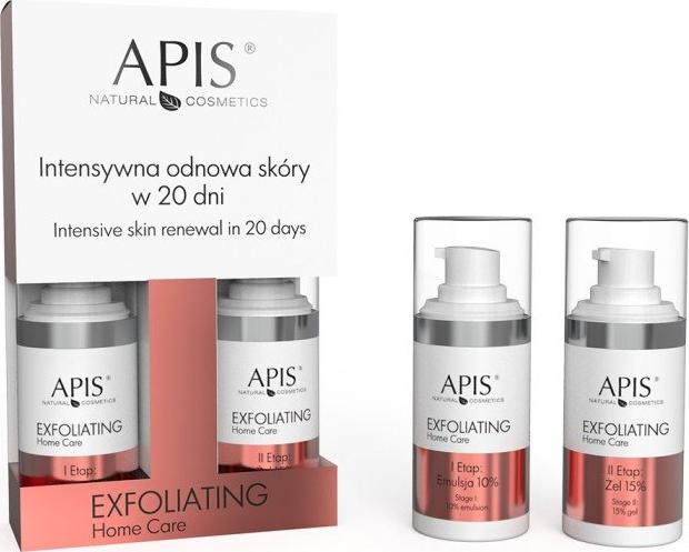 Apis APIS_SET Exfoliating Home Care intensywna odnowa skóry w 20 dni emulsja 10% 15ml + żel 15% 15ml