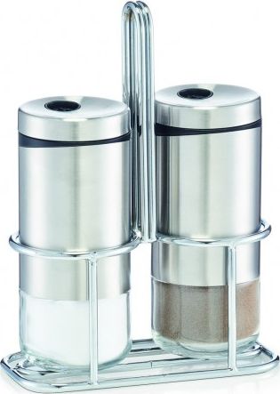 Zeller Zestaw do soli i pieprzu, 3 szt., szkło / stal nierdzewna