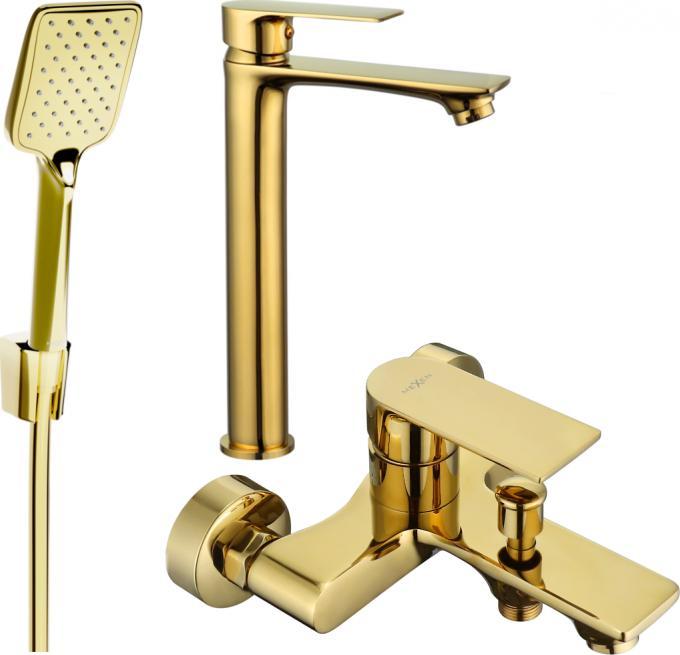 Bateria wannowa Mexen Mexen Royo R62 zestaw wannowy, złoty - 72213R62-50