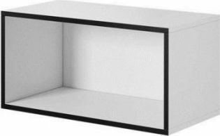 Cama Meble Regał ROCO RO4 75/37/37 biały/ czarny