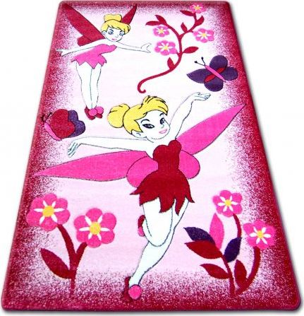 Dywany Łuszczów Dywan dziecięcy HAPPY C224 różowy Wróżka, 240x330 cm