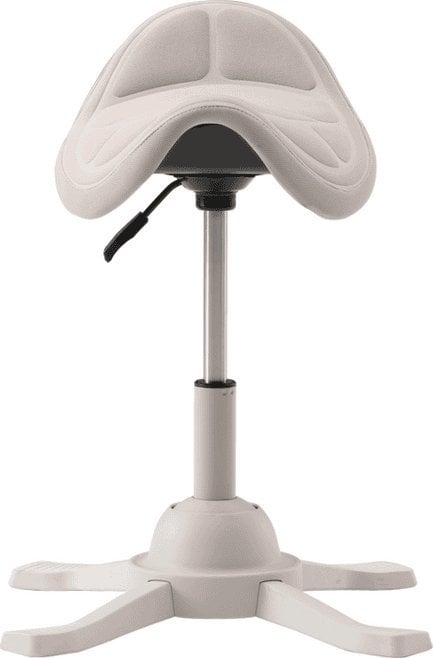 Brother Up Up Toronto ergonomic balance stool White, Ivory fabric, longer gas lift