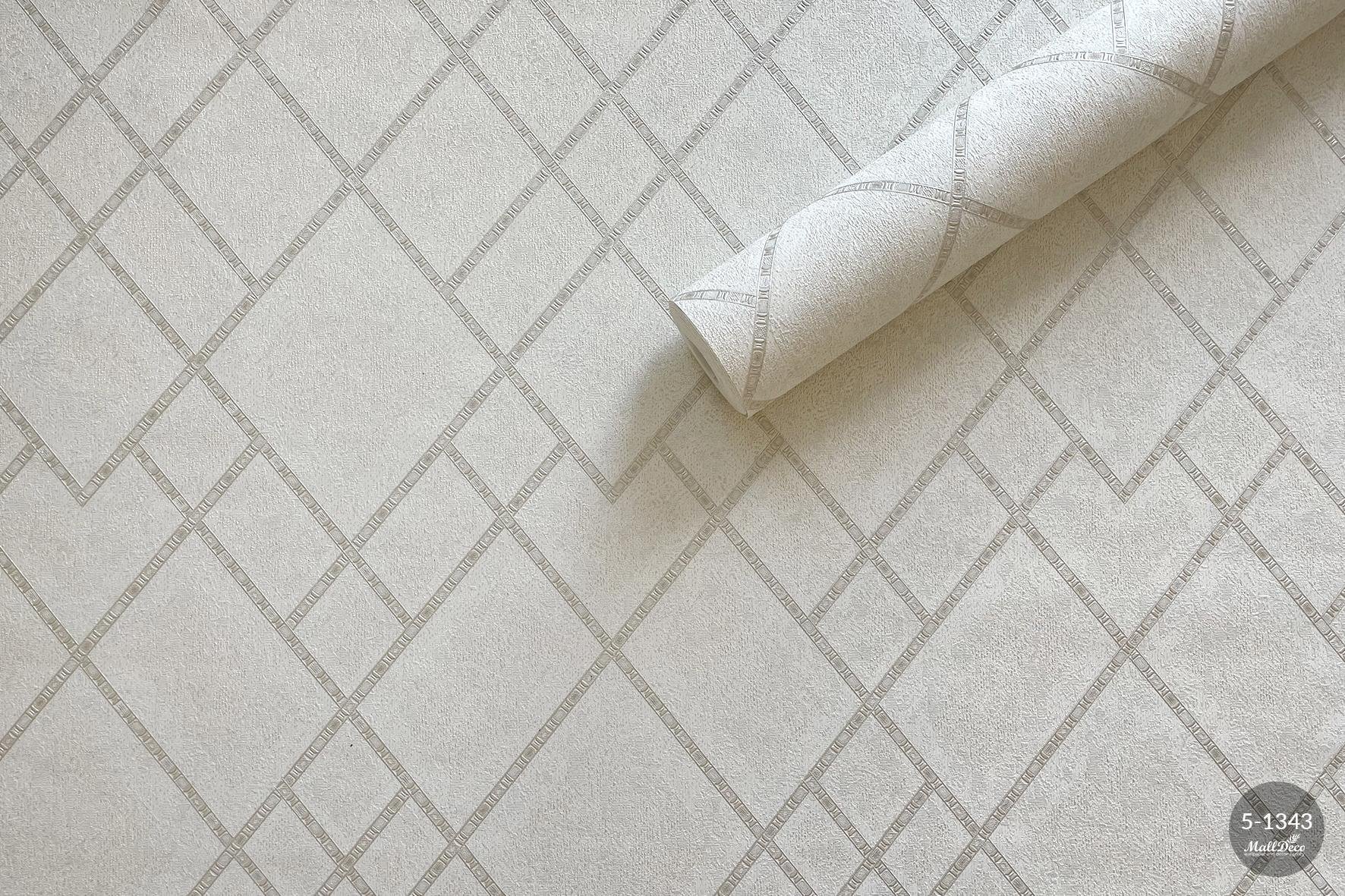 MallDeco TAPETA WINYLOWA FLAVIO PERLA