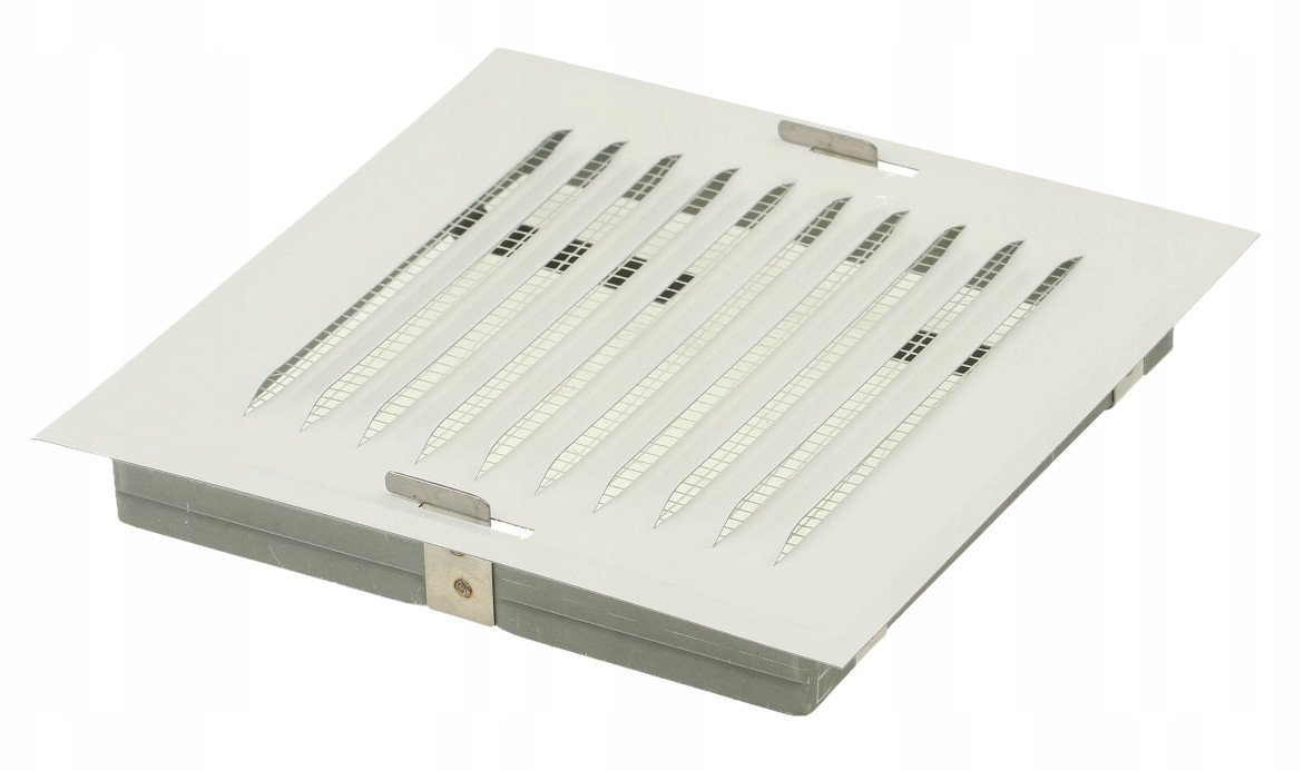 KRATKA METALOWA SKOÅNA W RAMCE Z SIATKÄ 14*14CM BIAÅA