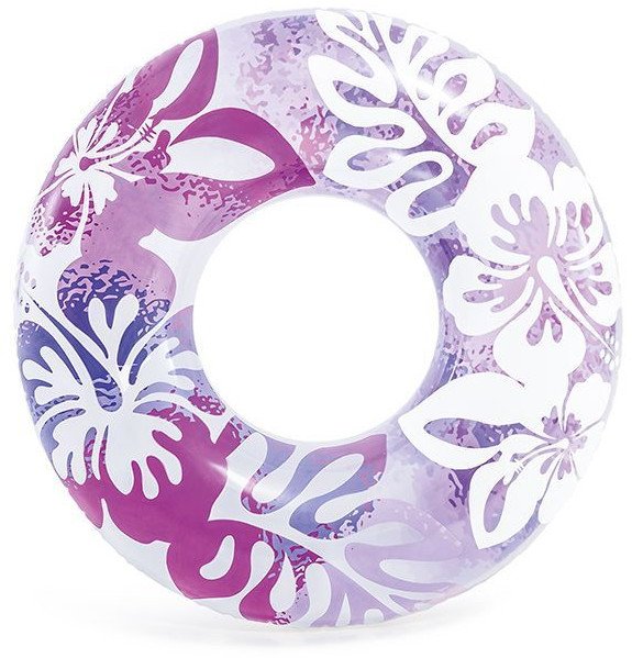Koło dmuchane do pływania HAWAJSKIE KWIATY o średnicy 91 cm INTEX 59251 fioletowe