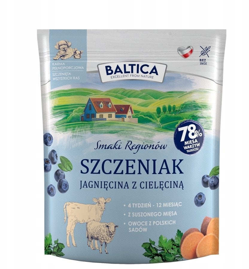 BALTICA SMAKI REGIONÓW Szczeniak Jagnięcina z cielęciną S / L / XL 1kg