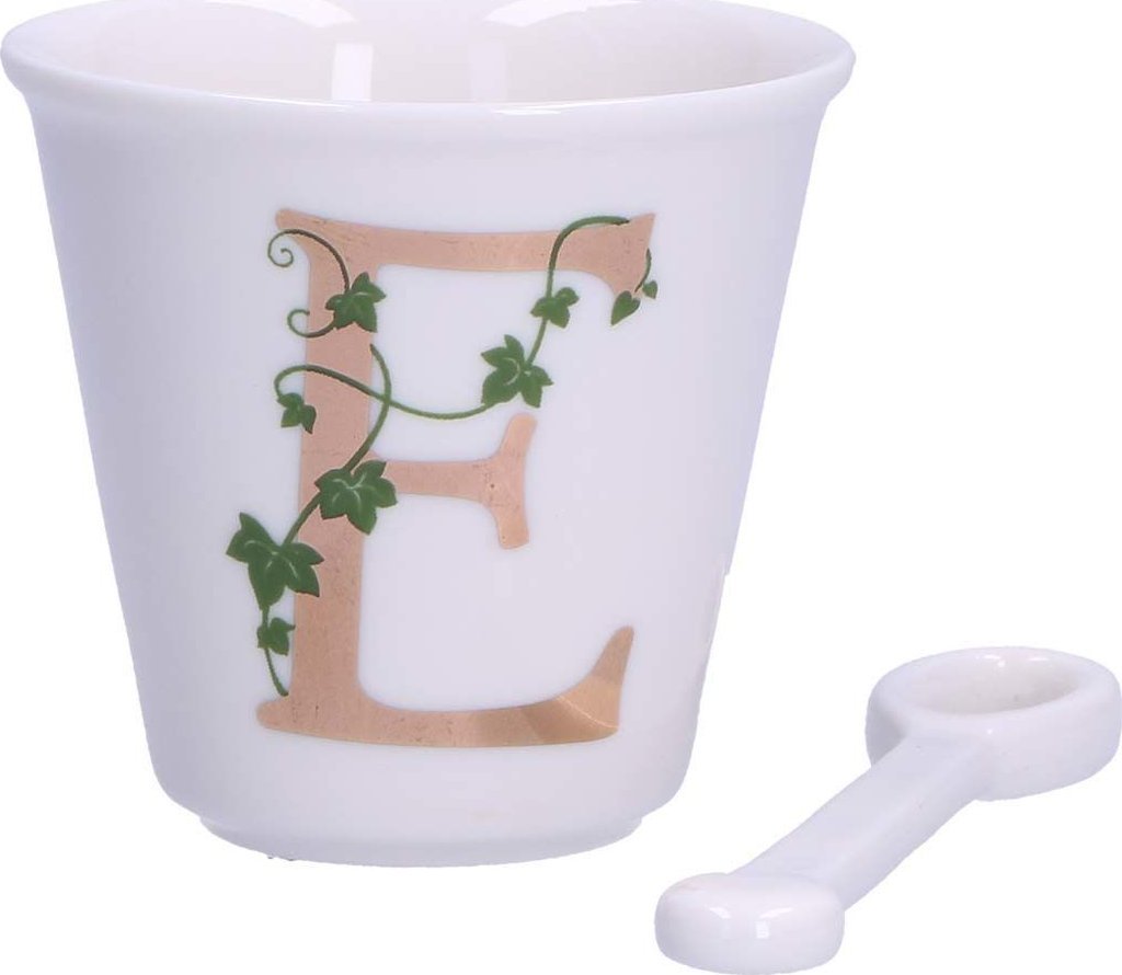 NPC Polska La Porcellana Bianca Filiżanka z łyżeczką litera W 75ml