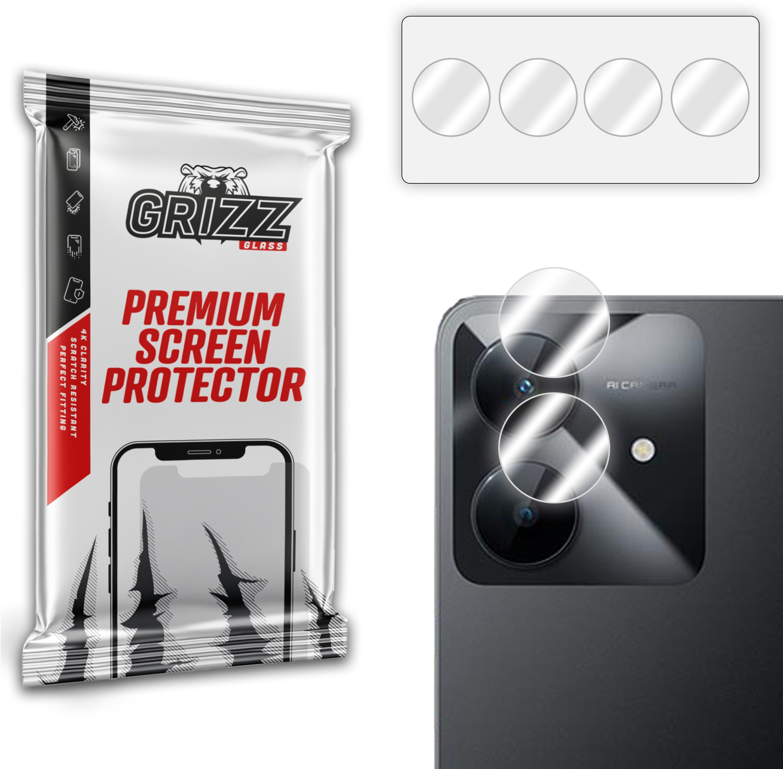 Szkło na aparat GrizzGlass HybridGlass Camera do Realme Note 60x