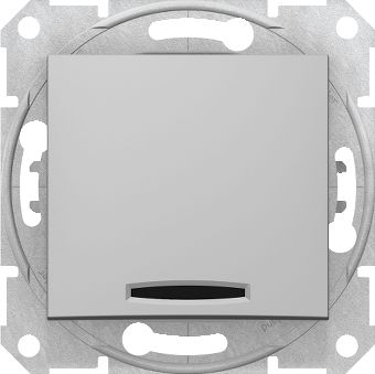 Schneider Electric Łącznik Sedna 1-biegunowy podświetlany aluminium SDN1400160